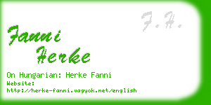 fanni herke business card